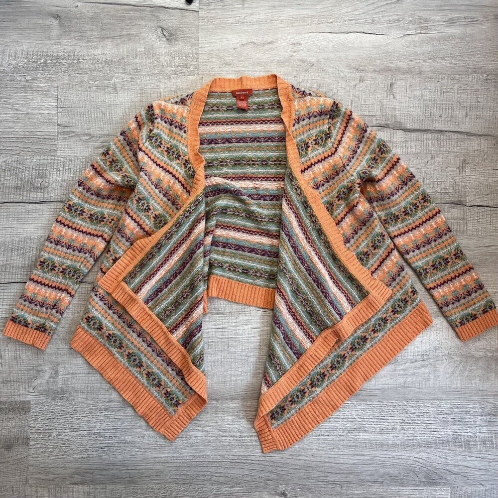 Sundance Orange and Green Patterned Cardigan - Picture 10 of 14